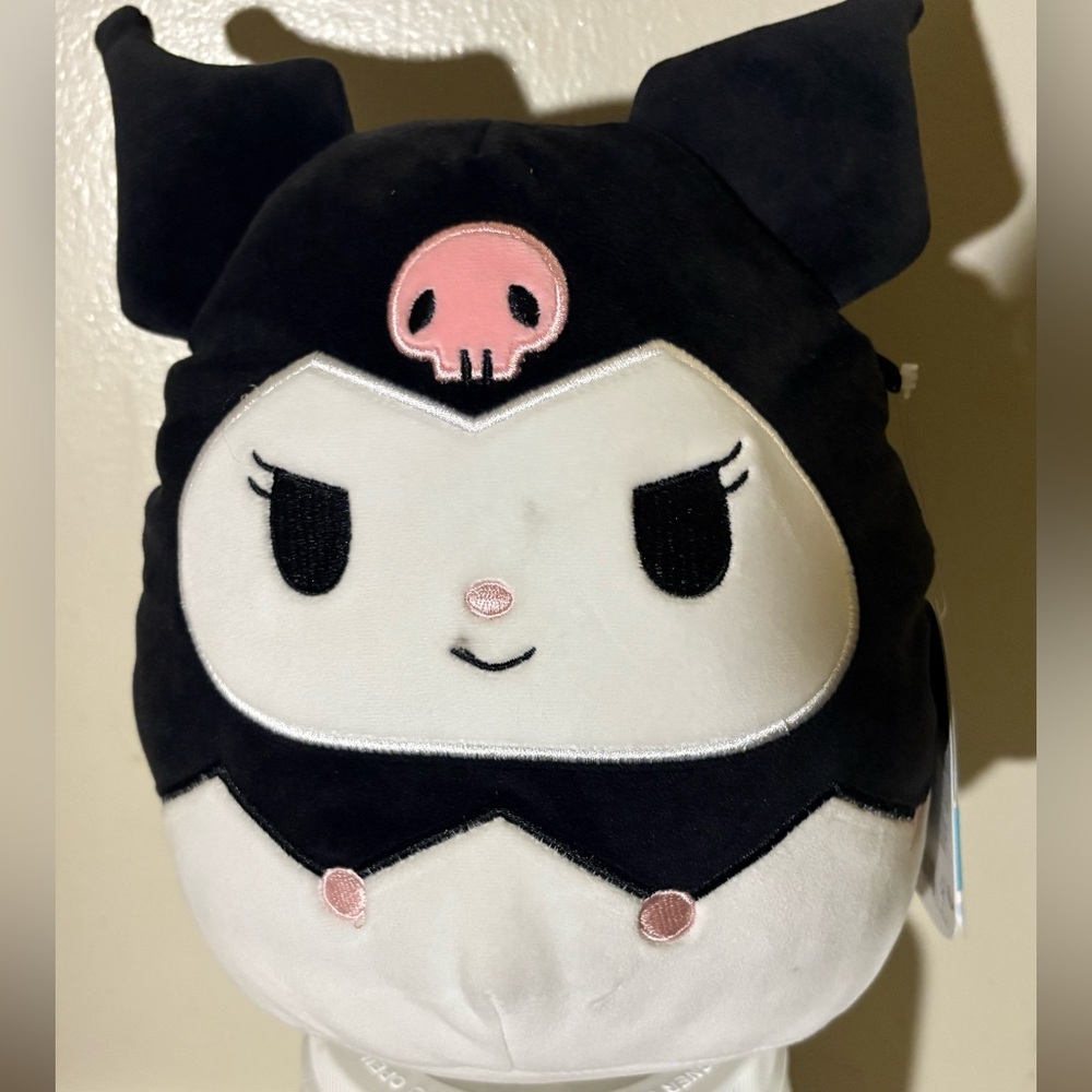 Squishmallows Black and White Plush Bag